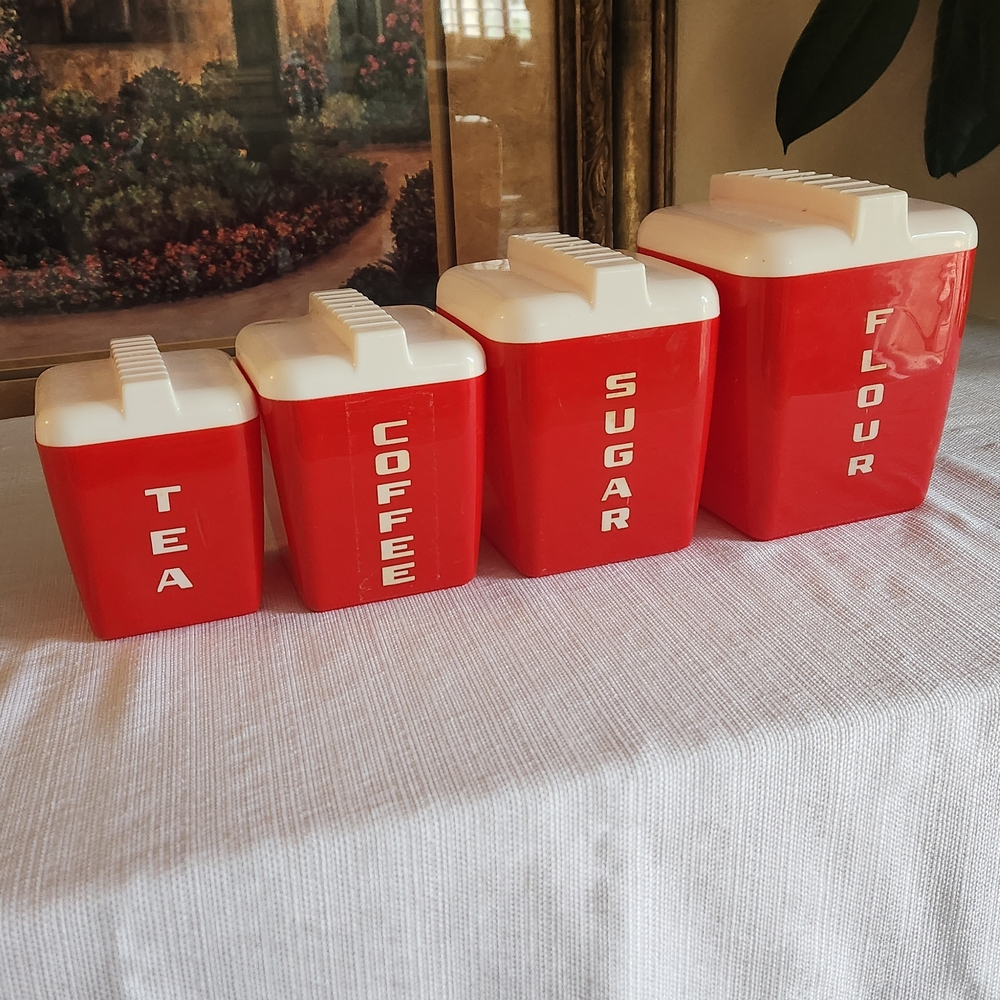 Vintage Retro Kitchen Canister Set
